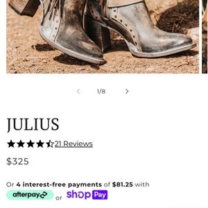 Julius FreeBird boots- Brand new- wore one time and didn’t fit me correctly.